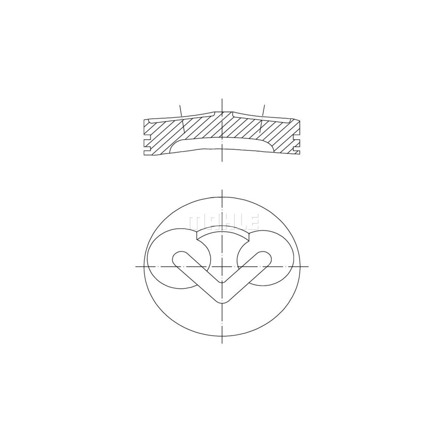 MAHLE ORIGINAL 101 89 00 Piston 102,0 mm, without cooling duct