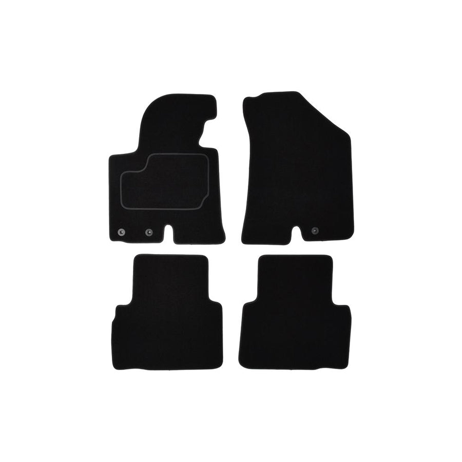 CUSTOPOL Tailored HYU100S Floor mat set for HYUNDAI ix35 (LM, EL, ELH) Textile, Front and Rear, Quantity: 4, Grey