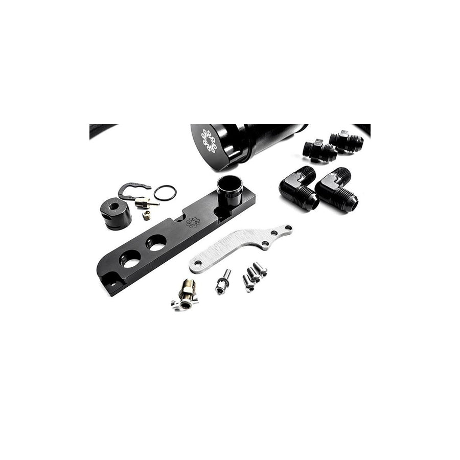 Integrated Engineering Audi Volkswagen 2.0T MK5 MK6 Recirculating Catch Can Kit For OEM Valve Cover (A3, Golf, Jetta, Passat & TT)