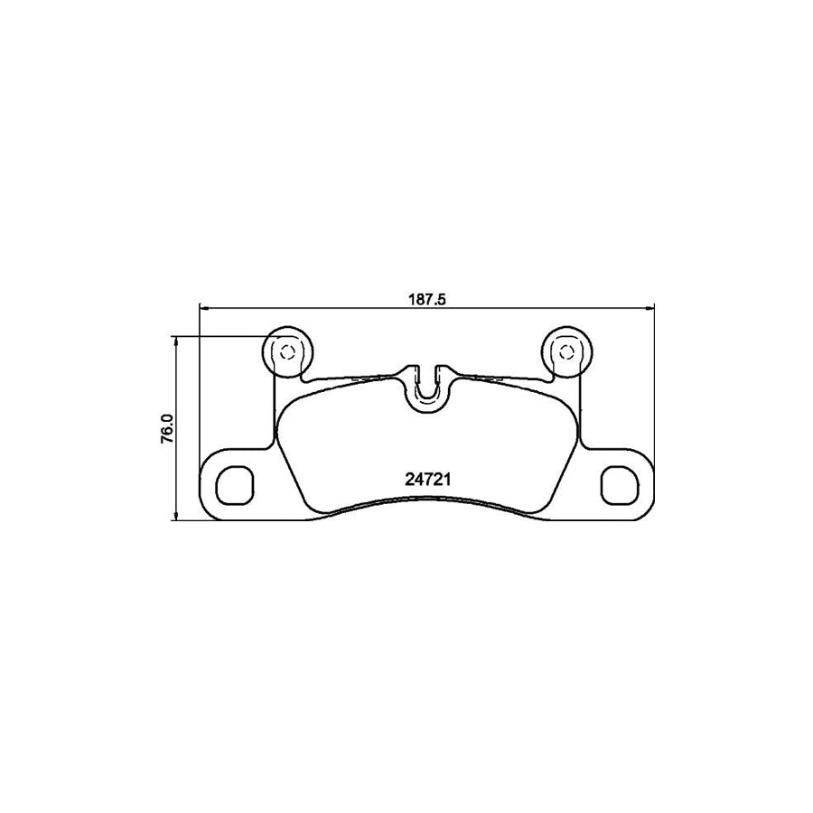 Hella 8DB 355 015 101 Brake Pad Set Prepared For Wear Indicator With Counterweights