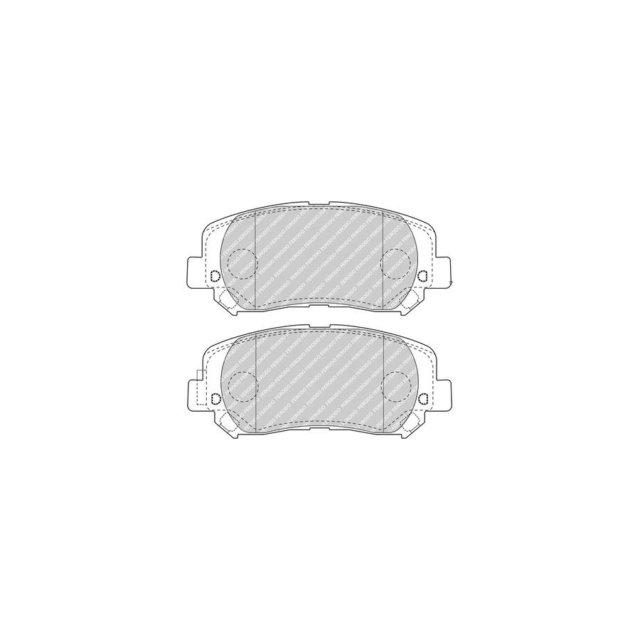 Ferodo Fdb4999 Brake Pad Set For Jeep Cherokee V Kl With Acoustic Wear Warning With Accessories