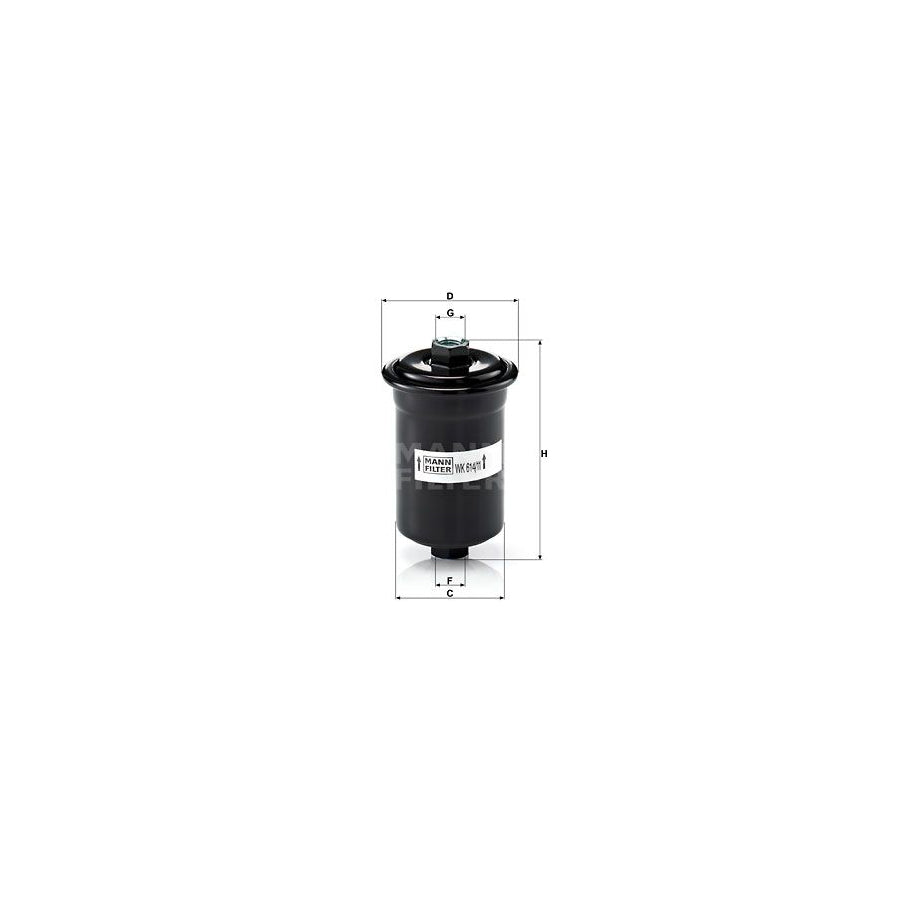 MANN-FILTER WK 614/11 Fuel filter In-Line Filter