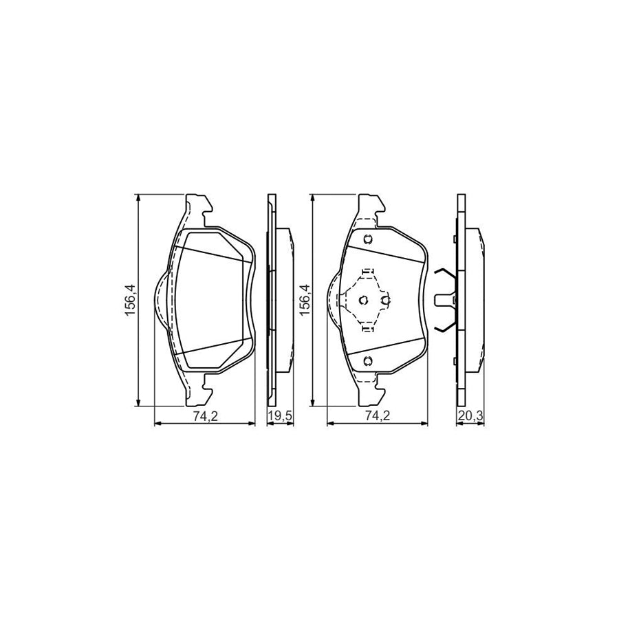 Bosch 0986494390 Brake Pad Set For Ford Galaxy Mk1 Wgr Mpv With Anti Squeak Plate With Mounting Manual BP1298