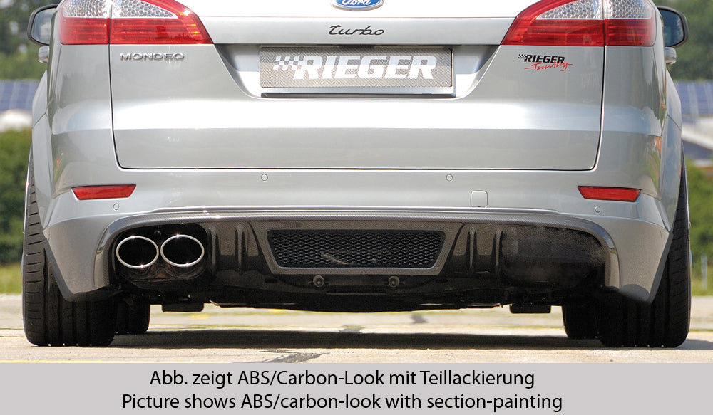 Rieger 00099113 Ford BA7 Mondeo Rear Diffuser for Twin Tailpipe Left - Carbon-Look