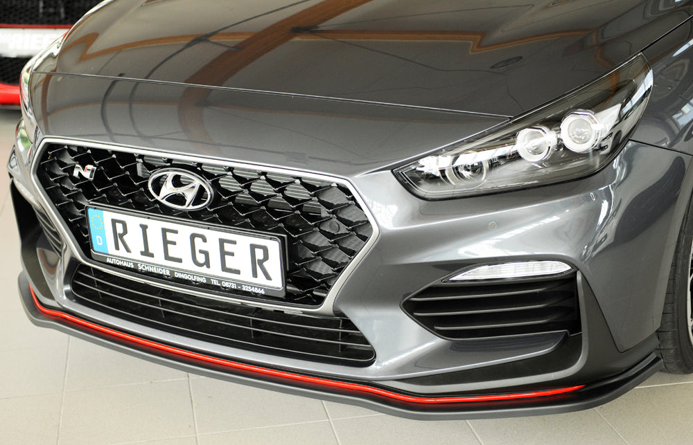 Rieger 00076000 Hyundai Front Splitter (i30 N-Performance & i30 N) - Matte Black