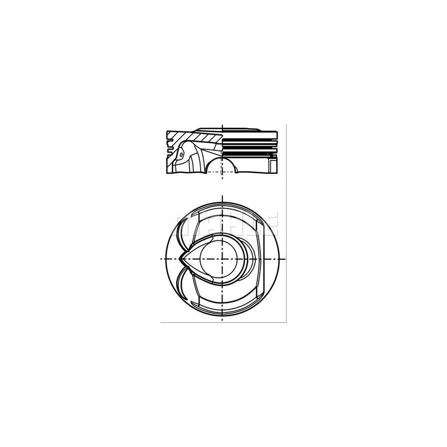 MAHLE ORIGINAL 039 PI 00123 001 Piston 77,25 mm, without cooling duct