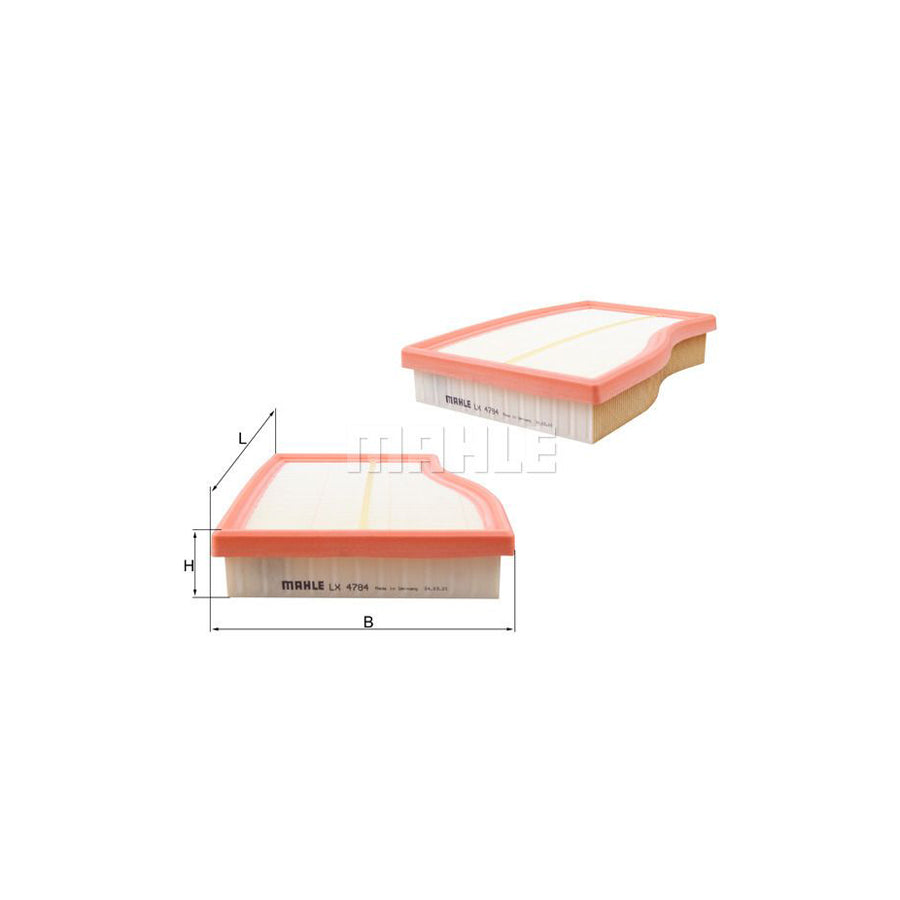 MAHLE ORIGINAL LX 4784 Air Filter Filter Insert