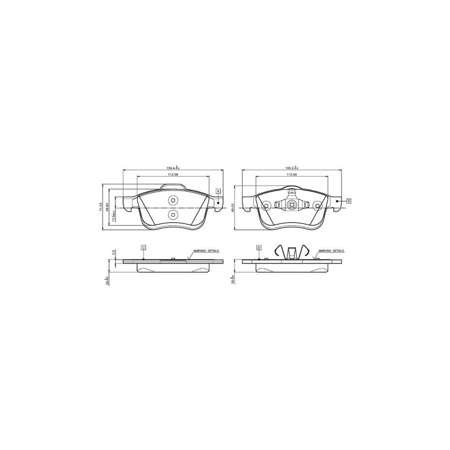 Bosch 0986Tb3133 Brake Pad Set