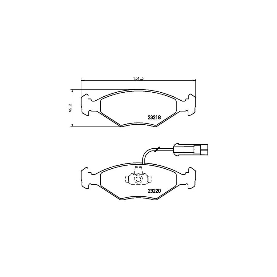 Hella 8DB 355 008-391 Brake Pad Set With Integrated Wear Warning Contact