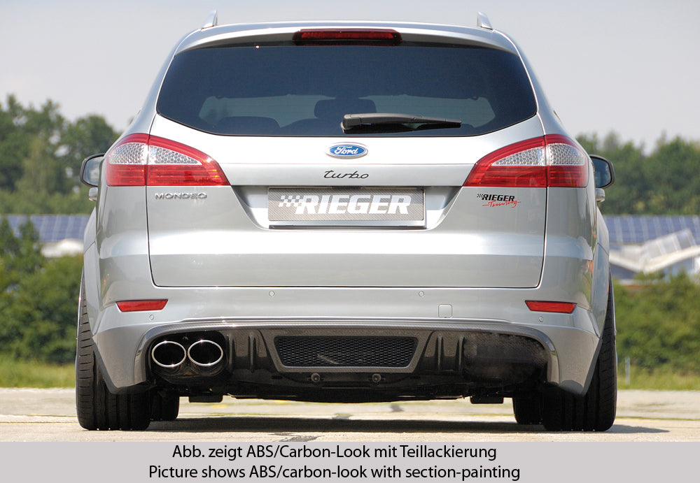 Rieger 00099113 Ford BA7 Mondeo Rear Diffuser for Twin Tailpipe Left - Carbon-Look