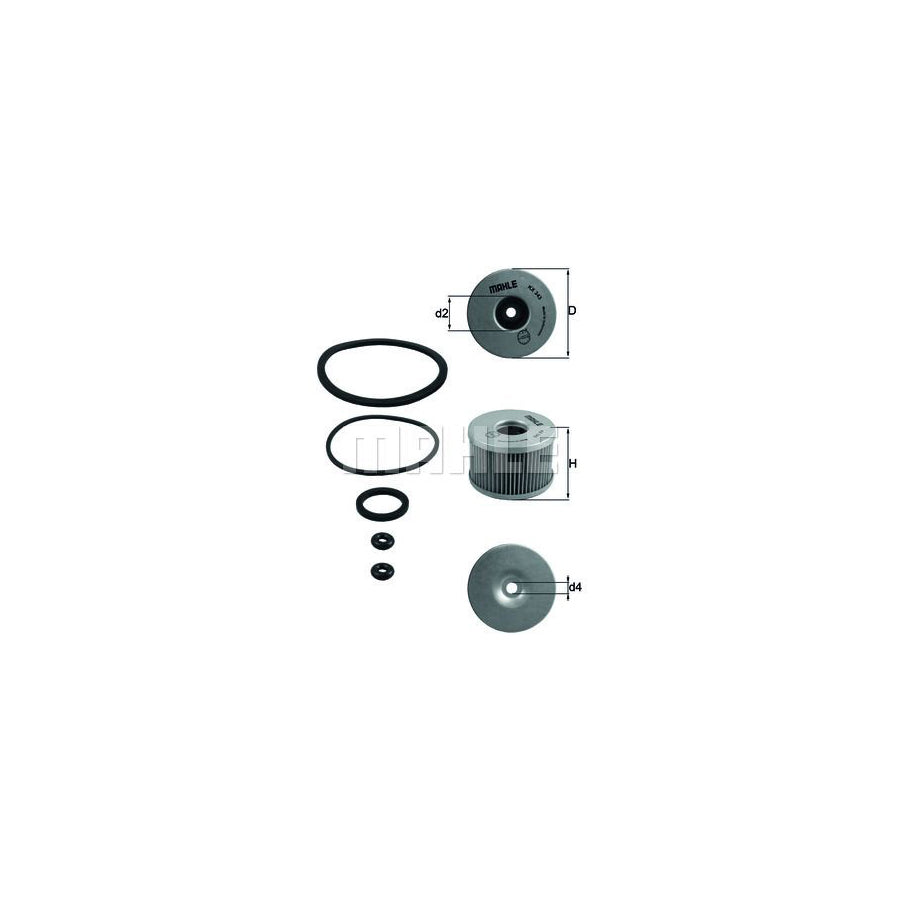 MAHLE ORIGINAL KX 343D Fuel filter Filter Insert