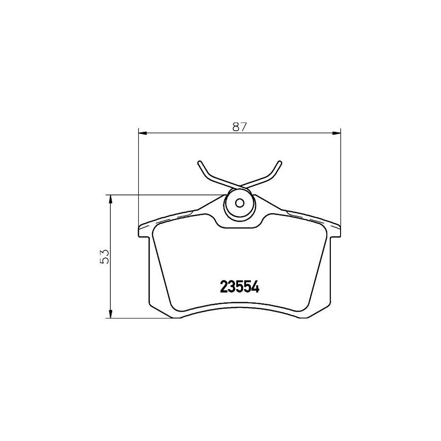 Hella 8DB 355 019 911 Brake Pad Set Not Prepared For Wear Indicator With Brake Caliper Screws