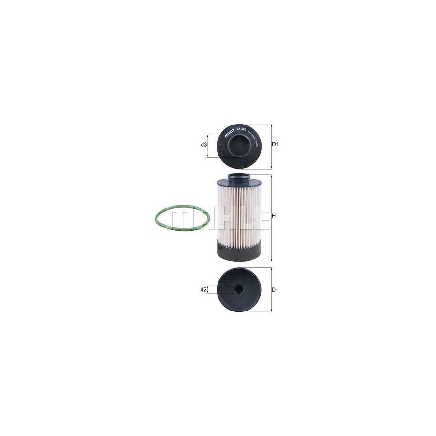 MAHLE ORIGINAL KX 340D Fuel filter Filter Insert