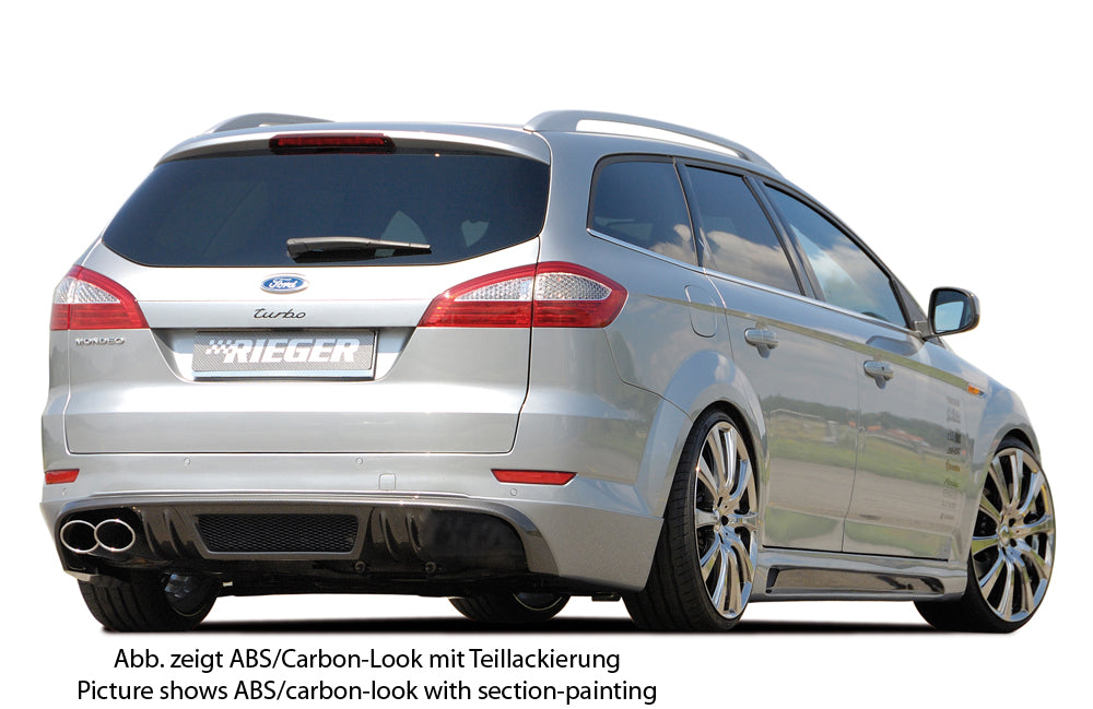 Rieger 00099113 Ford BA7 Mondeo Rear Diffuser for Twin Tailpipe Left - Carbon-Look