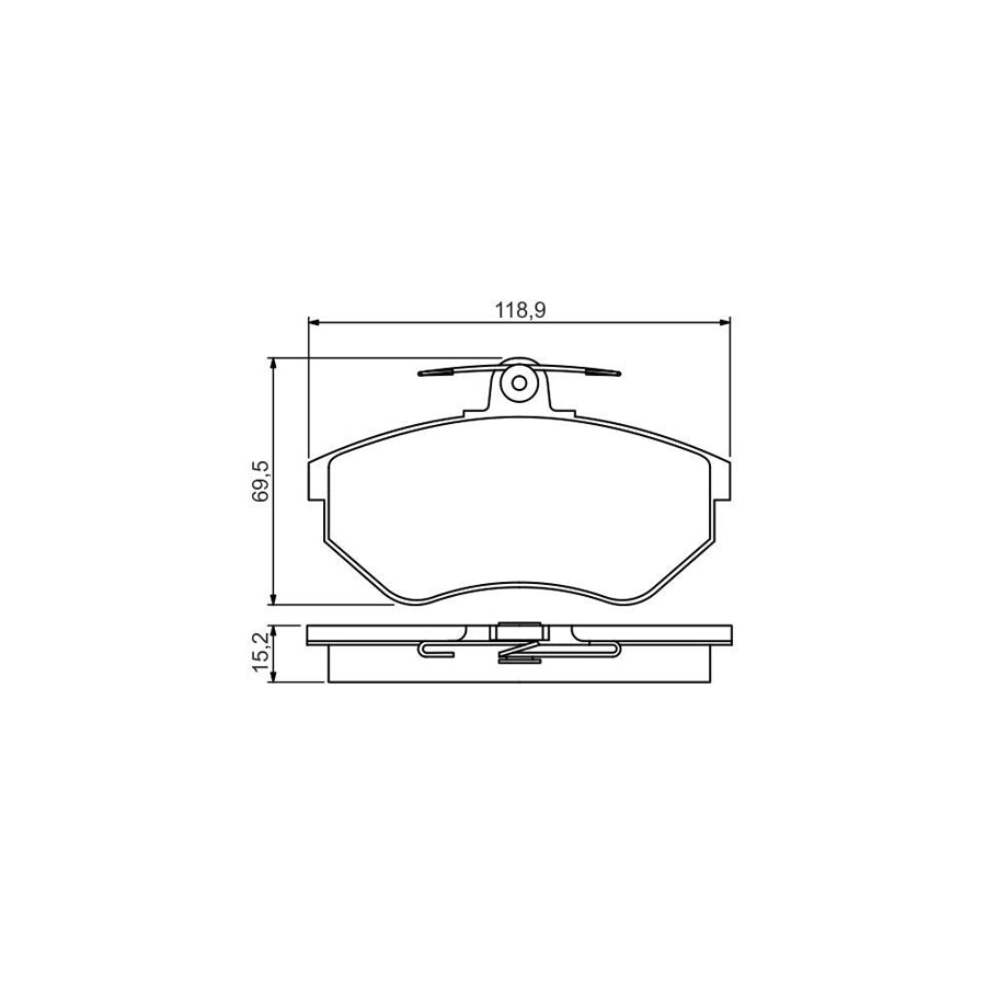 Bosch 0986495246 Brake Pad Set BP1545
