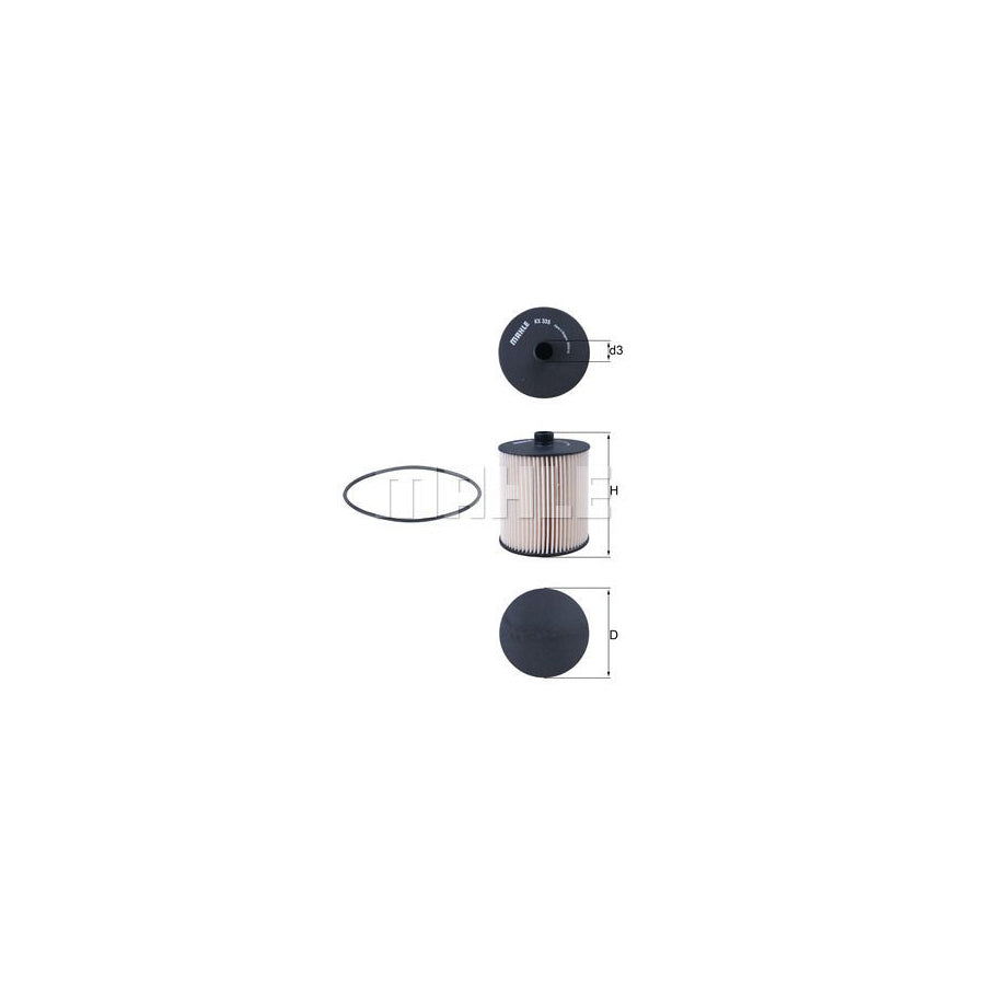 MAHLE ORIGINAL KX 335D Fuel filter Filter Insert