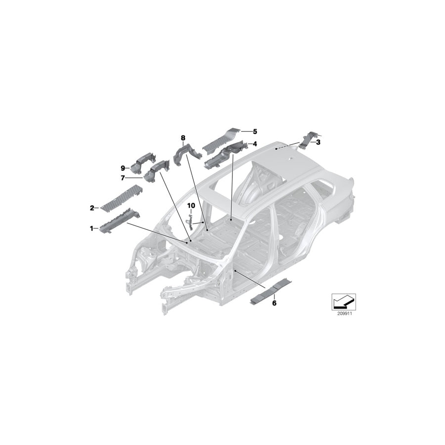Genuine BMW 61139132861 F16 Cover For Wiring Duct (Inc. X6 35i, X5 M50dX & X5 3.0sd) | Duco Car Parts UK Car Parts