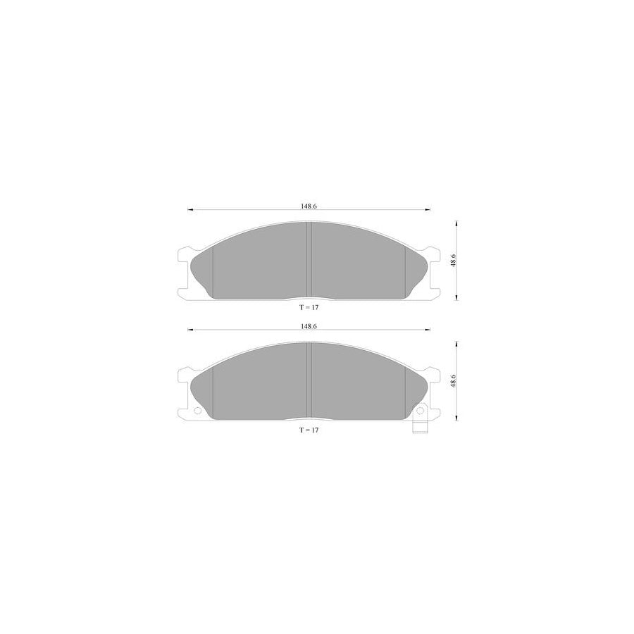 Bosch 0986Ab2007 Brake Pad Set With Acoustic Wear Warning BP2007N
