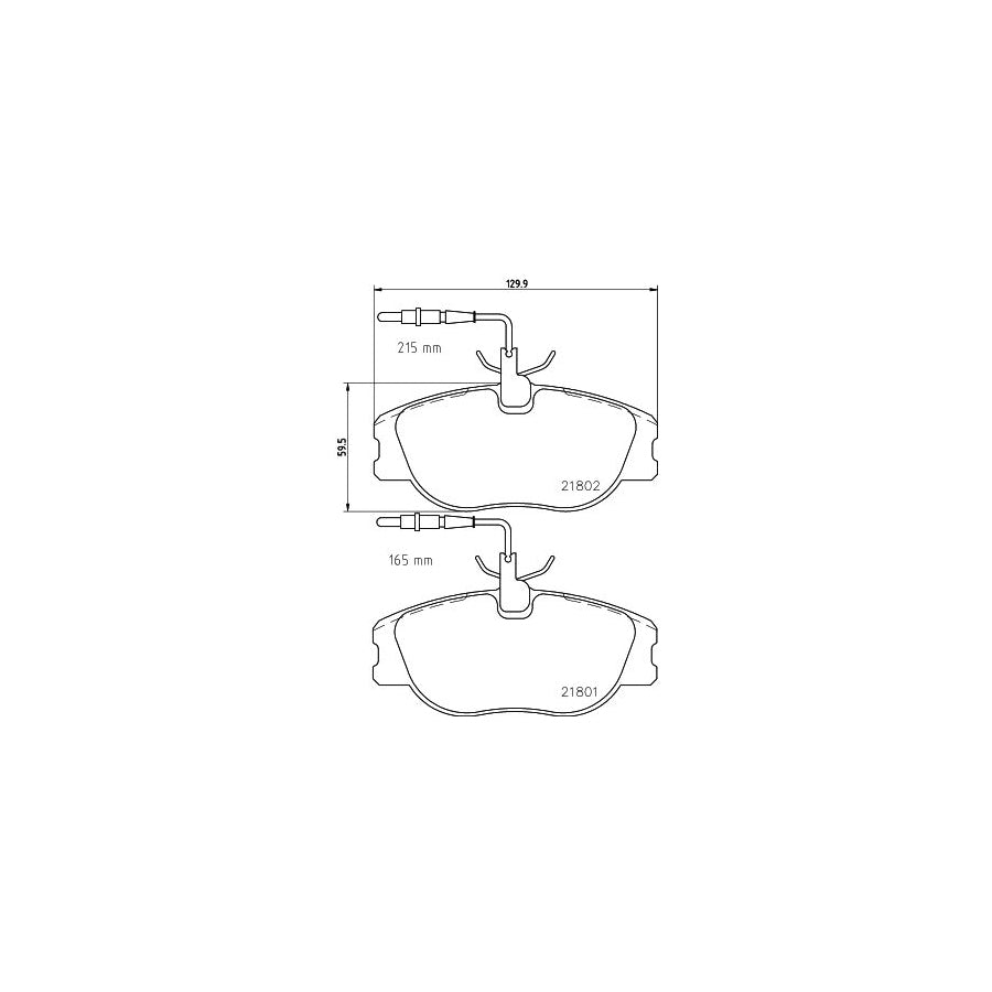 Hella 8DB 355 018 171 Brake Pad Set With Integrated Wear Warning Contact With Brake Caliper Screws