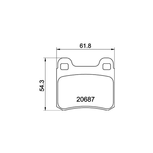 Hella 8DB 355 007 351 Brake Pad Set Not Prepared For Wear Indicator