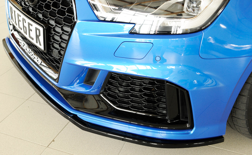 Rieger 00088161 Audi 8V RS3 Front Splitter - Glossy Black