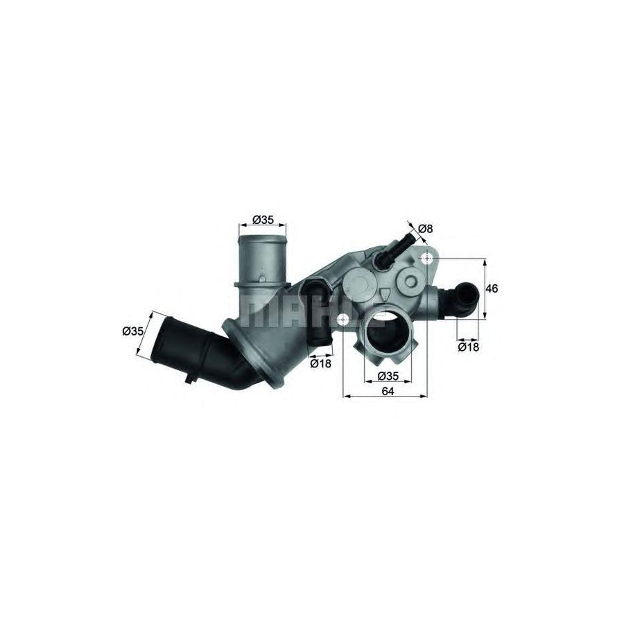 MAHLE ORIGINAL TI 106 75 Engine thermostat Opening Temperature: 75°C, with seal