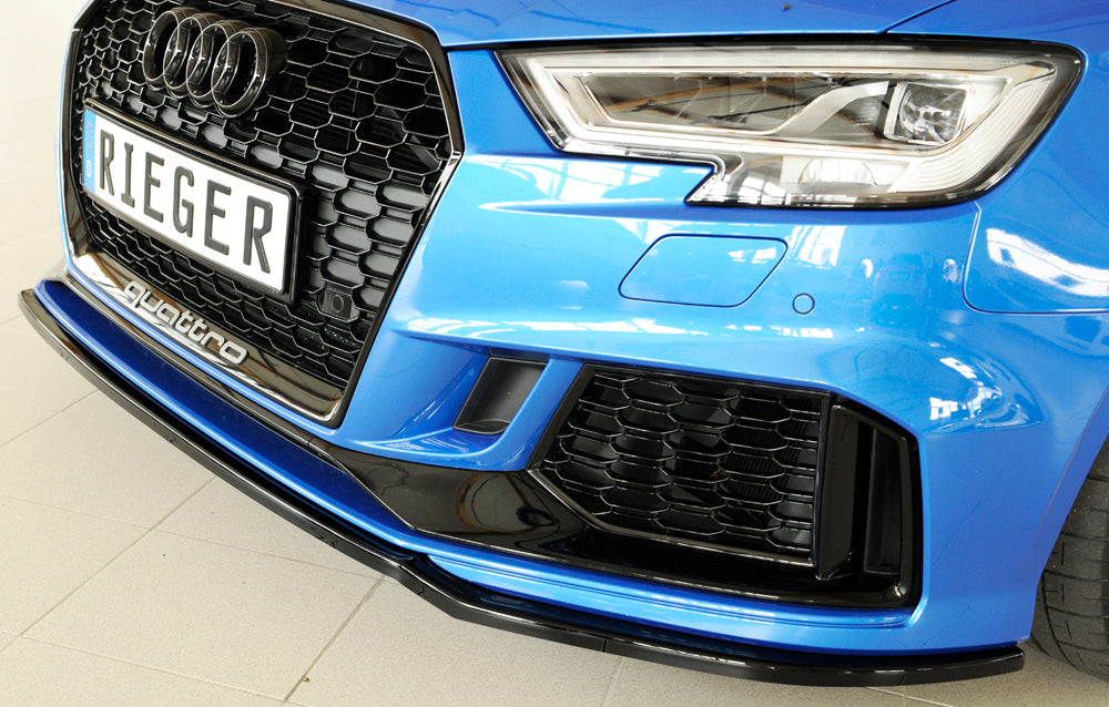 Rieger 00088161 Audi 8V RS3 Front Splitter - Glossy Black