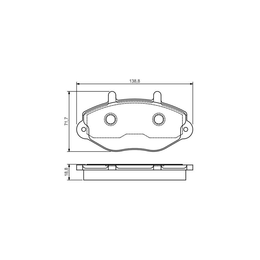 Bosch 0986495112 Brake Pad Set For Ford Transit With Anti Squeak Plate With Mounting Manual BP1476