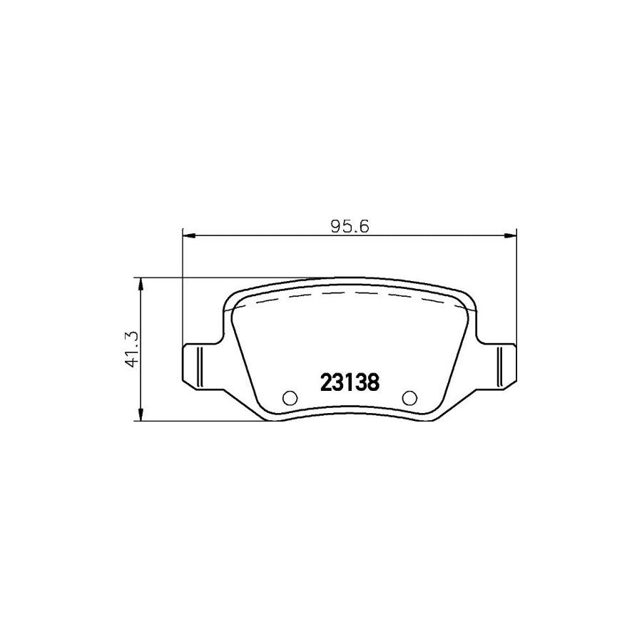 Hella 8DB 355 012 131 Brake Pad Set Not Prepared For Wear Indicator With Brake Caliper Screws With Accessories