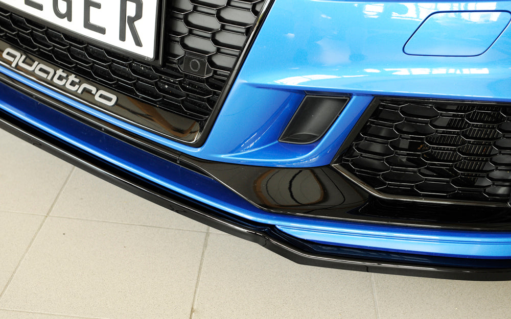 Rieger 00088161 Audi 8V RS3 Front Splitter - Glossy Black