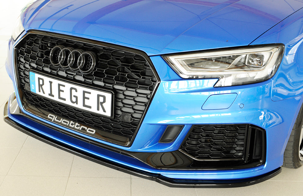 Rieger 00088161 Audi 8V RS3 Front Splitter - Glossy Black