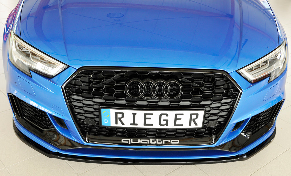 Rieger 00088161 Audi 8V RS3 Front Splitter - Glossy Black