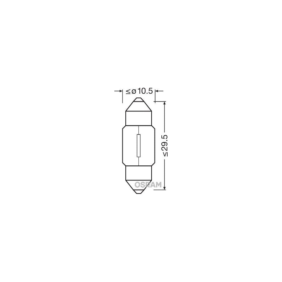 OSRAM ORIGINAL 6438 Bulb, interior light Socket Bulb, 12V, 10W
