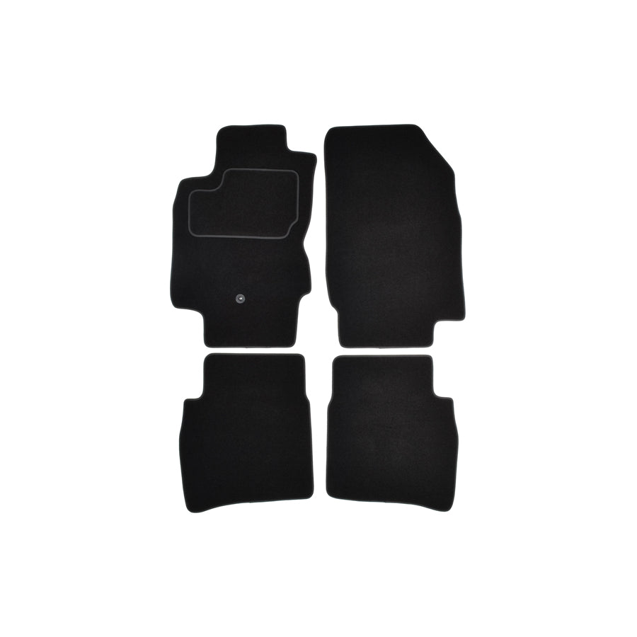 CUSTOPOL Tailored NIS110C Floor mat set for NISSAN Note I (E11, NE11) Textile, Front and Rear, Quantity: 4, Black