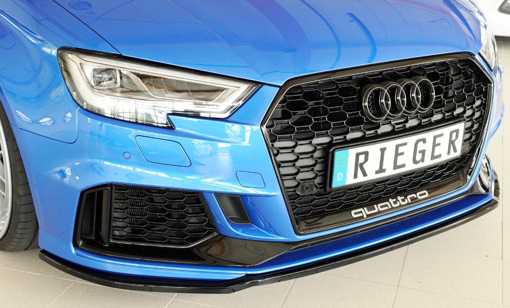 Rieger 00088161 Audi 8V RS3 Front Splitter - Glossy Black