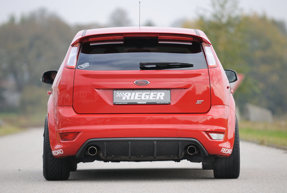 Rieger 00099118 Ford Focus 2 ST Rear Diffuser for Original Tailpipe Left & RIght - Carbon-Look