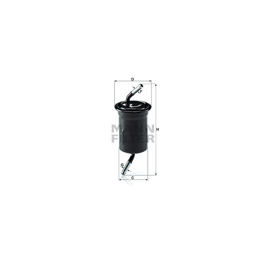 MANN-FILTER WK 614/9 Fuel filter In-Line Filter