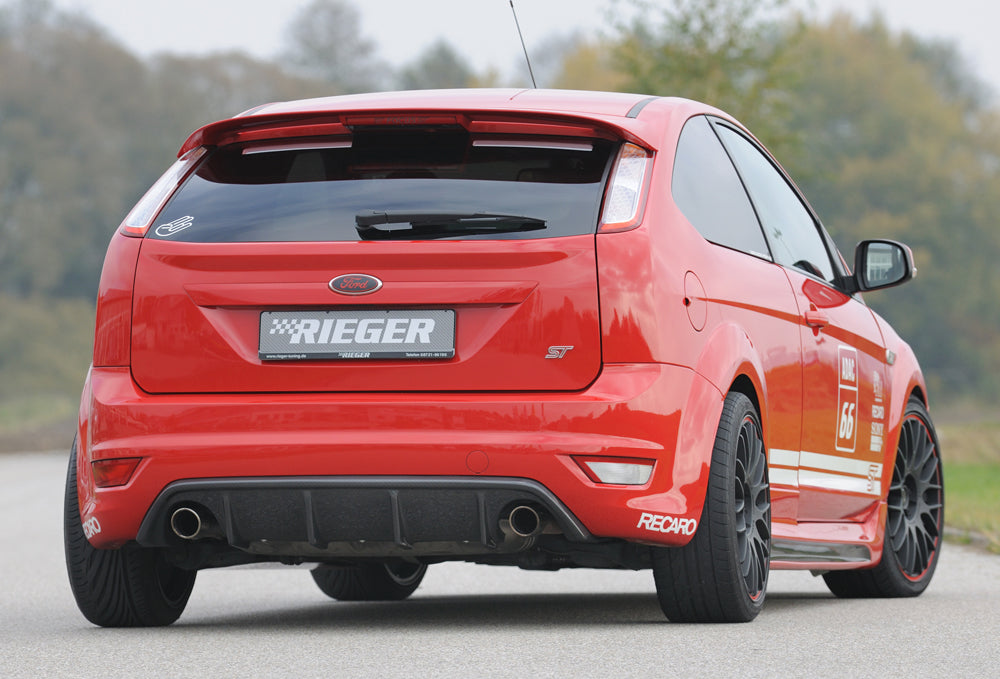 Rieger 00099118 Ford Focus 2 ST Rear Diffuser for Original Tailpipe Left & RIght - Carbon-Look
