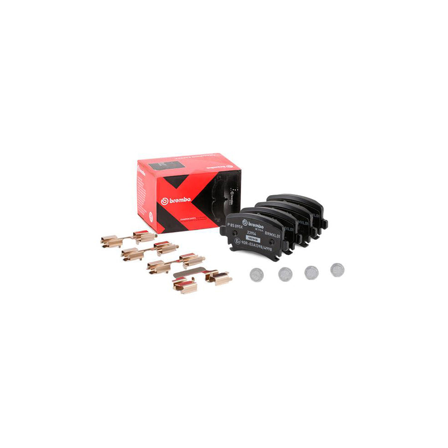 Brembo P 85 095X Brake Pad Set Prepared For Wear Indicator With Brake Caliper Screws