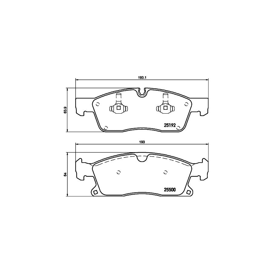 Hella 8DB 355 019 821 Brake Pad Set Prepared For Wear Indicator