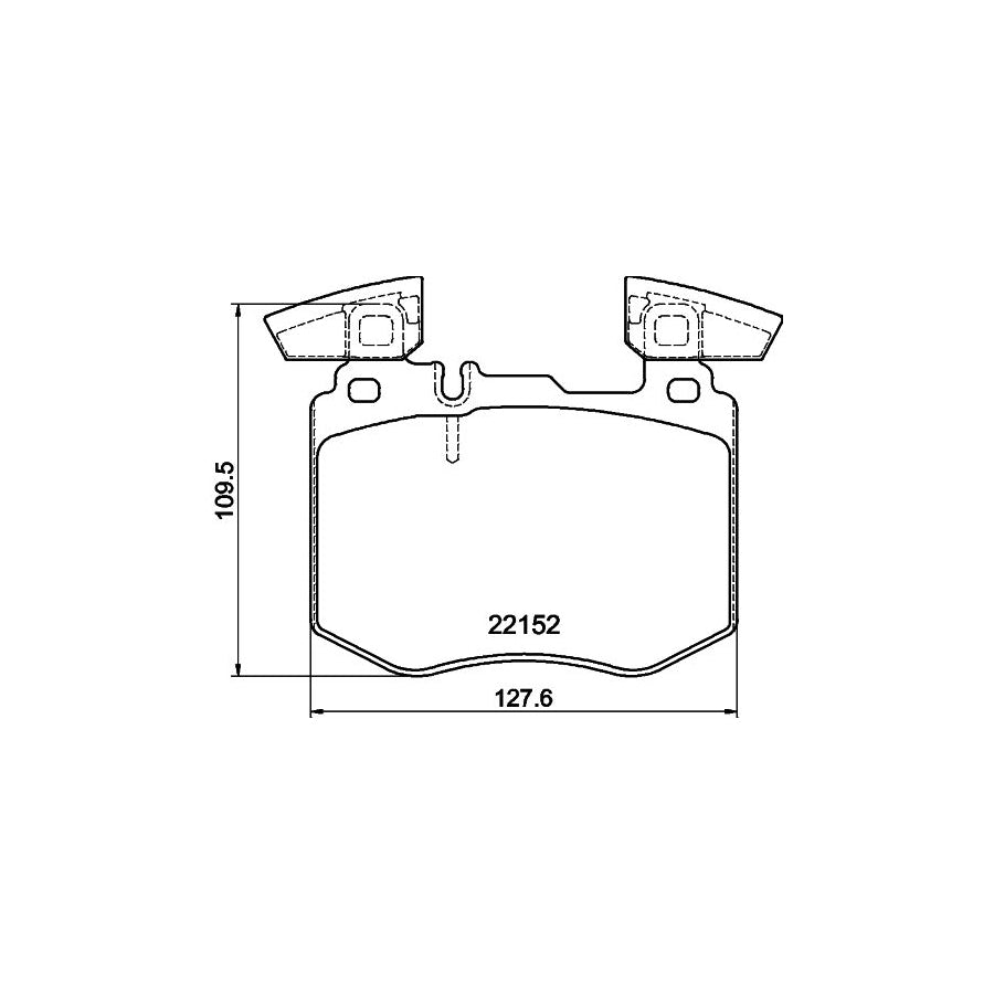 Hella 8DB 355 039 981 Brake Pad Set Suitable For Mercedes Benz Glc Prepared For Wear Indicator With Counterweights