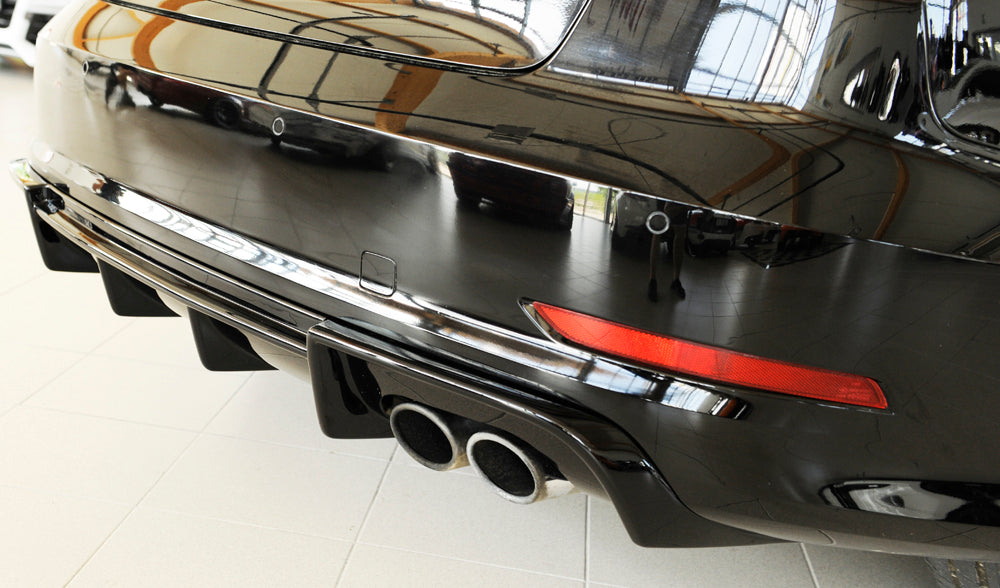 Rieger 00088164 Audi 8V S3 Rear Diffuser for Original Twin Tailpipe Left & Right - Glossy Black