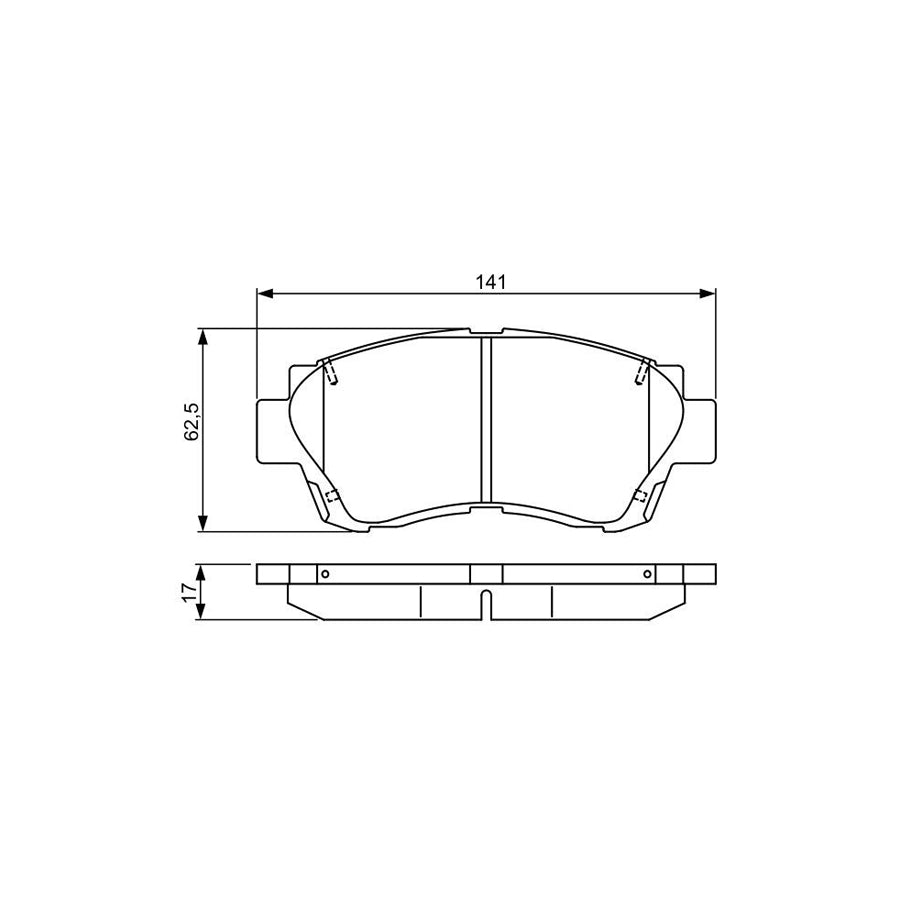 Bosch 0986495341 Brake Pad Set Excl Wear Warning Contact With Mounting Manual BP1630