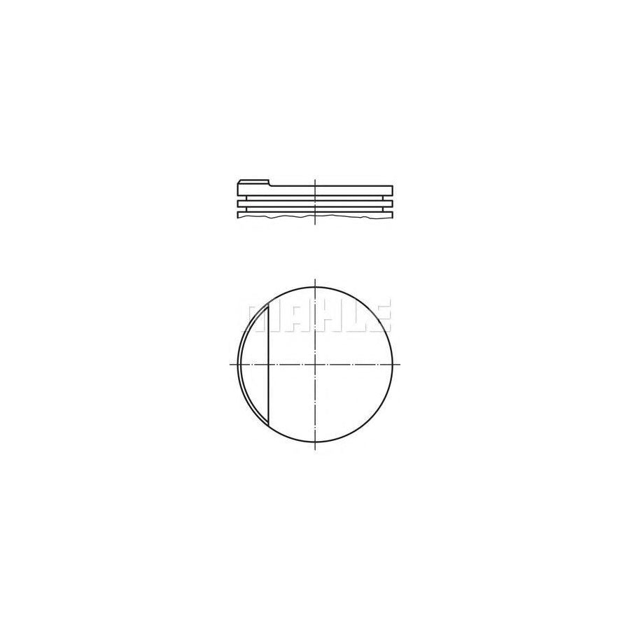 MAHLE ORIGINAL 034 53 00 Piston 81,01 mm, with piston rings