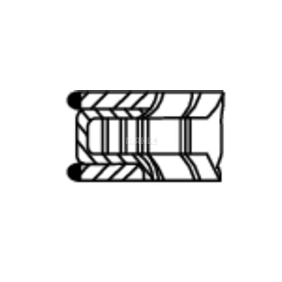 MAHLE ORIGINAL 011 12 N1 Piston Ring Kit Cyl.Bore: 79,5mm