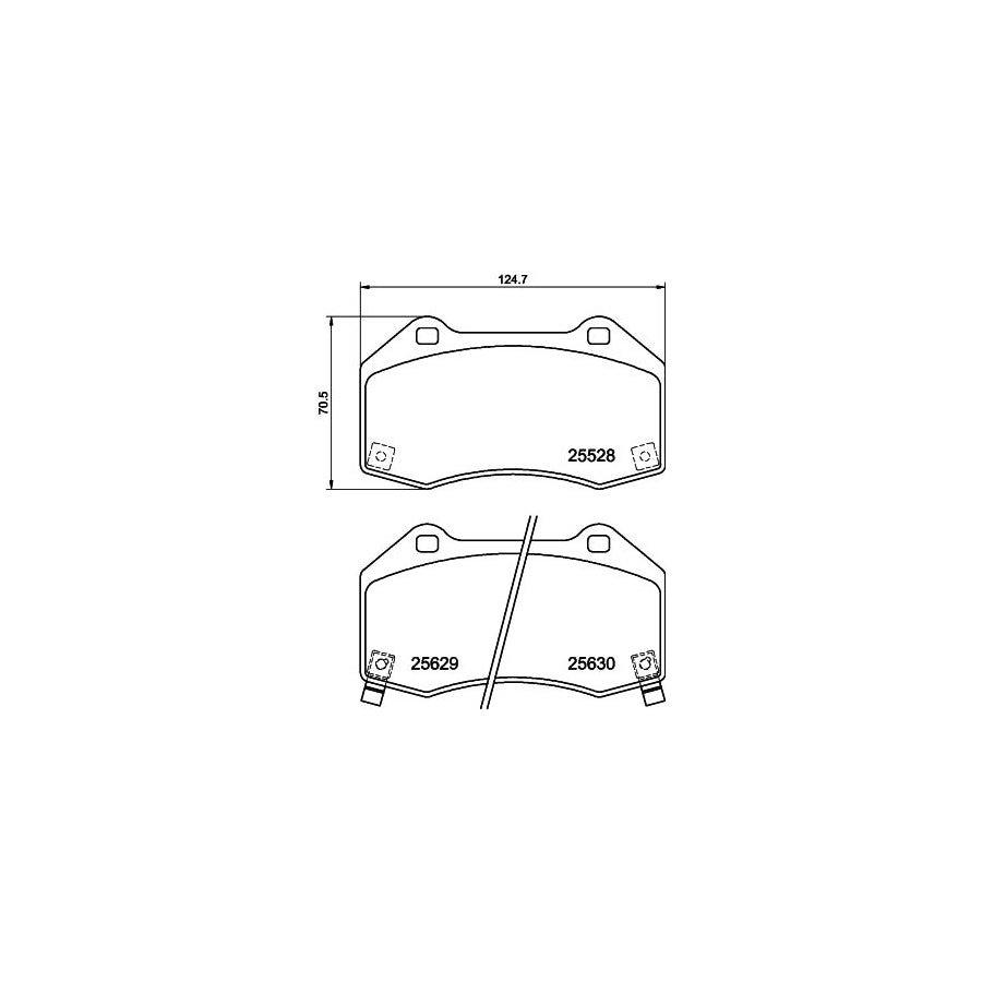 Hella 8DB 355 025 891 Brake Pad Set With Acoustic Wear Warning