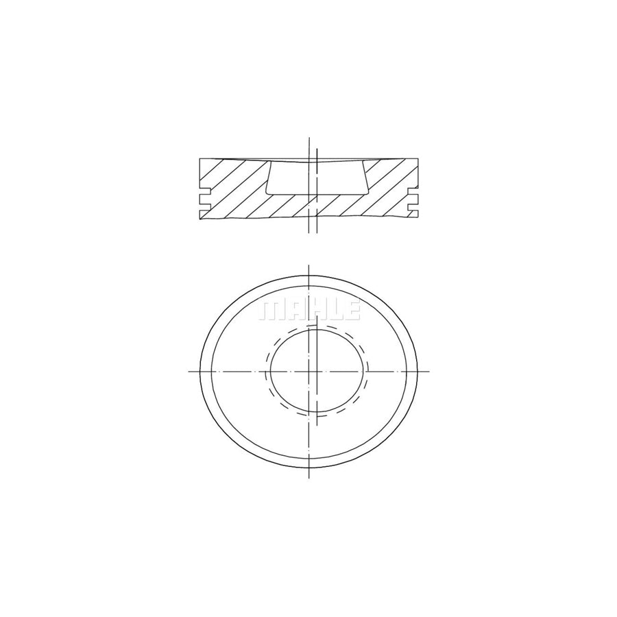 MAHLE ORIGINAL 008 89 01 Piston 80,4 mm, with piston rings, without cooling duct