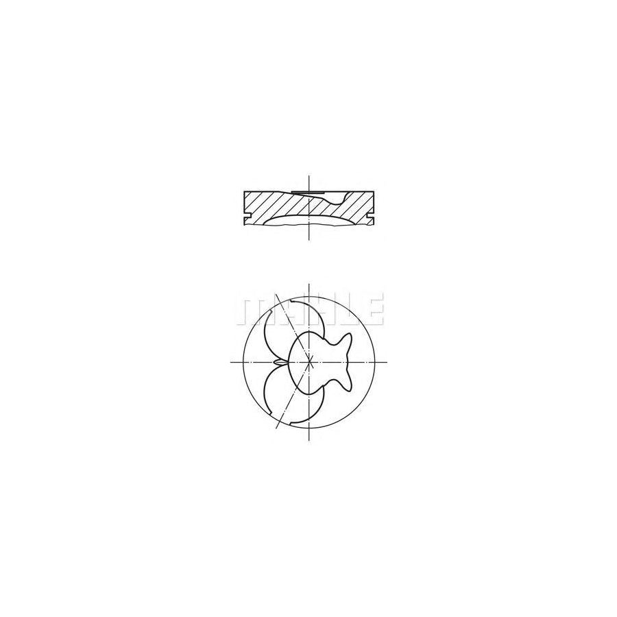 MAHLE ORIGINAL 002 24 01 Piston with piston rings, with cooling duct