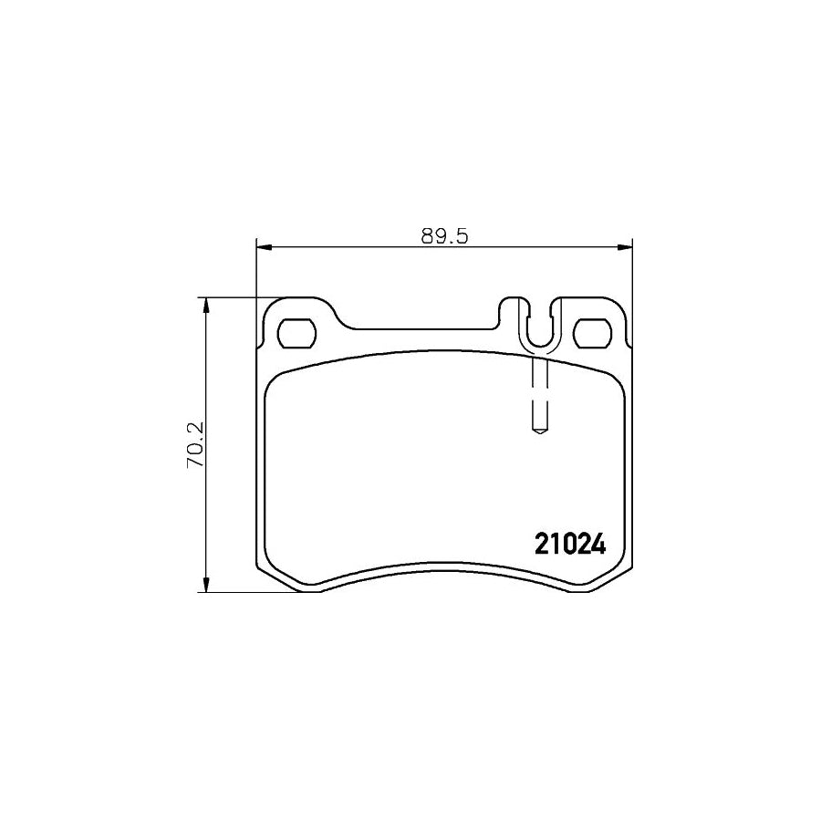 Hella 8DB 355 007 611 Brake Pad Set Suitable For Mercedes Benz Sl Convertible R107 Prepared For Wear Indicator