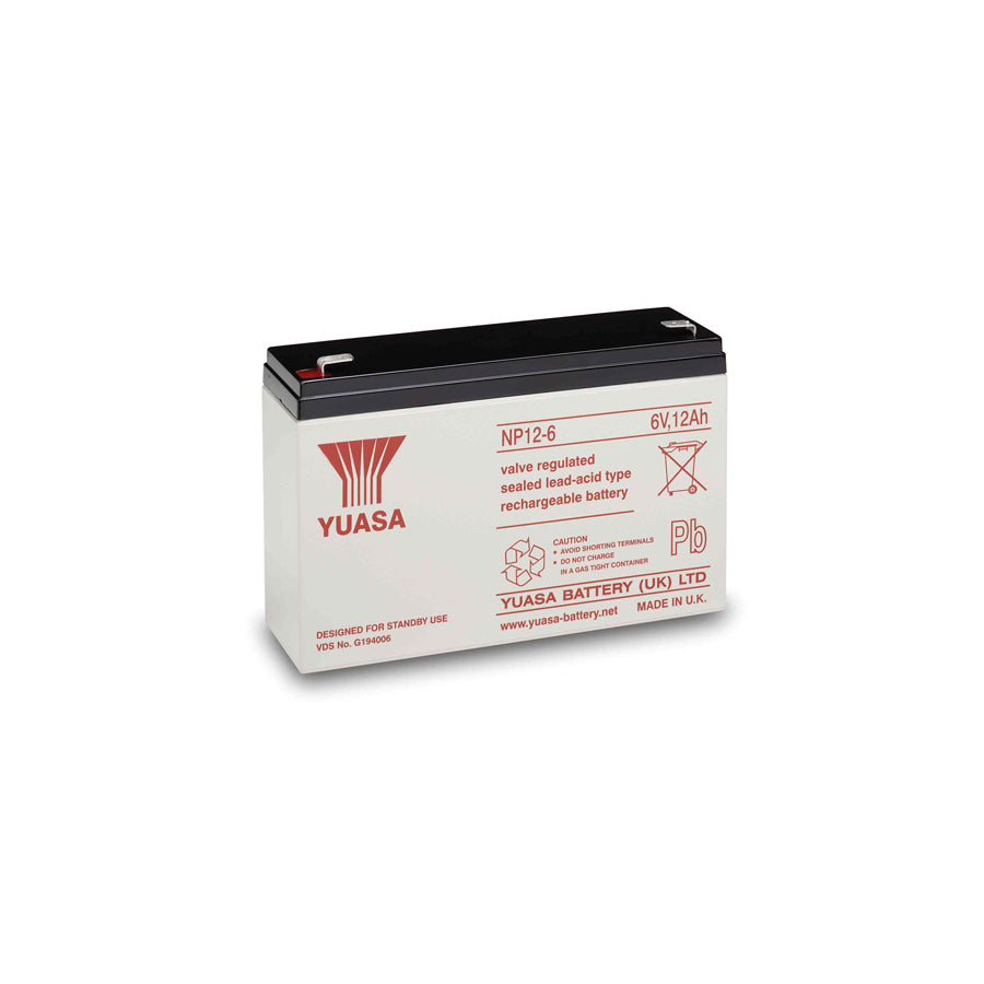 Yuasa NP12-6 Industrial Valve Regulated Lead Acid Battery (12V 6Ah) | Duco Car Parts UK Car Parts